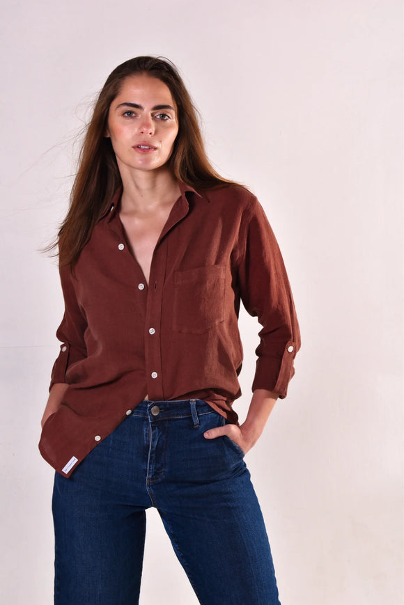 Brown Tencel Shirt