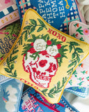Swag Greek Needlepoint Pillow