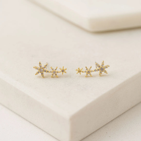 Etoile Star Climber Earrings, Gold