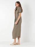 Georgia Dress - Green Tonal Monogram
