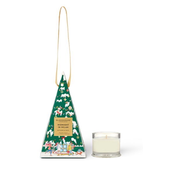 Glasshouse 1.01 oz. Christmas Bauble Candle - Midnight in Milan