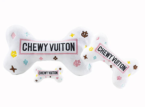 White Chewy Vuitton Bone Toys