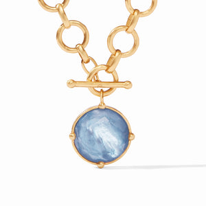 Iridescent Chalcedony Blue- Honeybee Statement Necklace