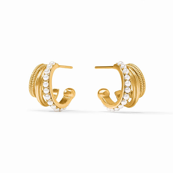 Hydra Triple Hoop- Pearl