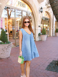 Denim Scoop Sleeveless Dress