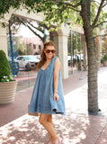 Denim Scoop Sleeveless Dress