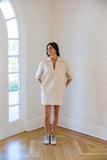 Check Denim Vneck Pocket Dress