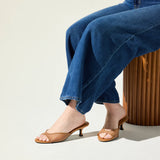 Opal Whiskey Mesh Heel