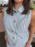 Blue Stripe Charlie Top