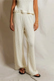 Natural Leilani Summer Mesh Straight Leg Pant