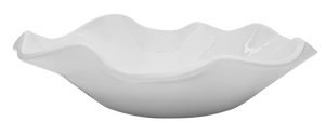 9.5” Small Wavy Bowl White