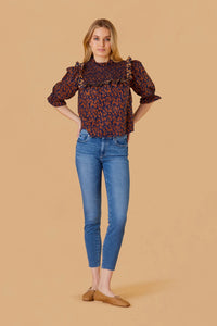 Spotted Brown Rollins Top