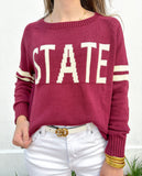 Script "STATE" Game Day Sweater