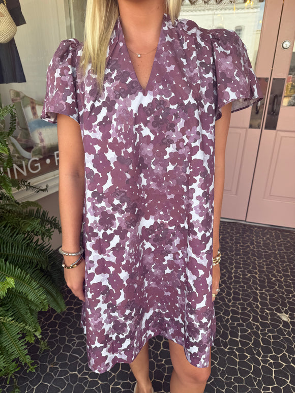 Maroon Ditzy Sarah Dress