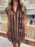 Tie Dye Button Up Dress