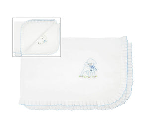 Baby Lamb & Bee Cotton Stroller Blanket