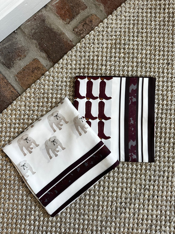 Brooke Wright Scarf, Maroon Bulldog