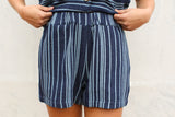 Pull on Shorts Navy Double Knit
