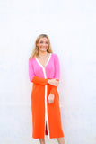 Serena Bicolor Pink & Orange Knitwear