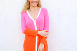 Serena Bicolor Pink & Orange Knitwear