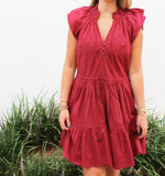 Aimee Dress Maroon