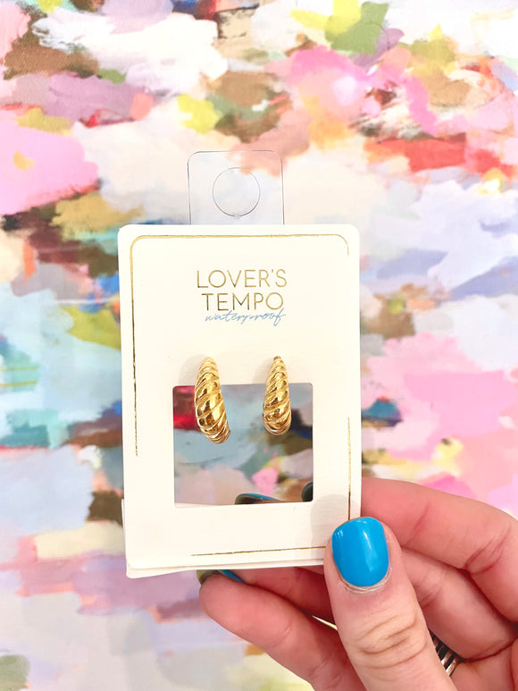 Paris Earrings, Gold