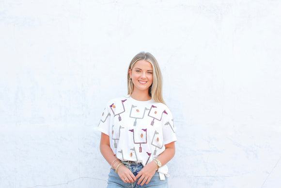 Maroon & Grey Field Goal Tee