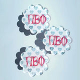 Acrylic Scalloped Coasters - Greek