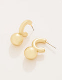 Gold Chunky Ball Hoop Earrings