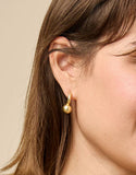 Gold Chunky Ball Hoop Earrings