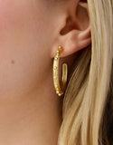 Gold Mercer House Skinny Hoop Earrings