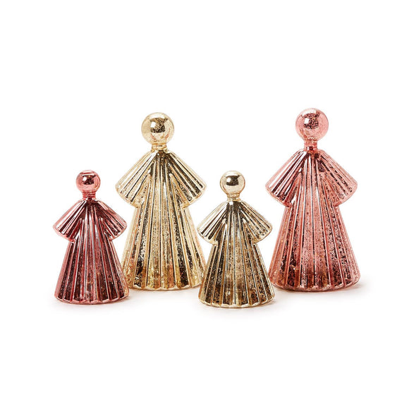 Light Up Angel Decor with Antiqued Mercury Glass Finish