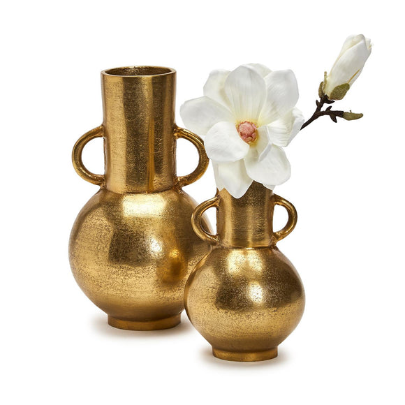 Marrakech Golden Handled Vase - Recycled Aluminum