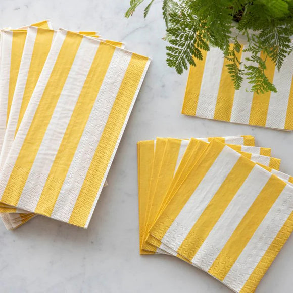 Marigold Classic Stripe Cocktail Napkin