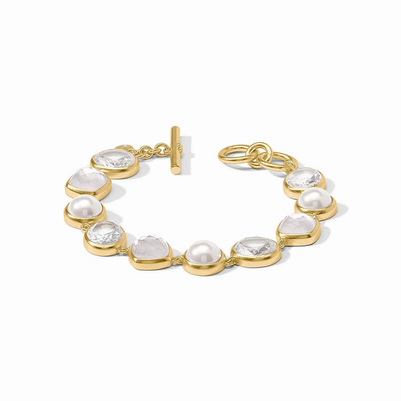 Iridescent Clear Crystal Kaleidoscope Tennis Bracelet