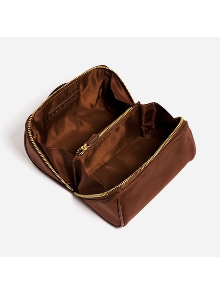 Espresso Nylon Lay Flat Pouch