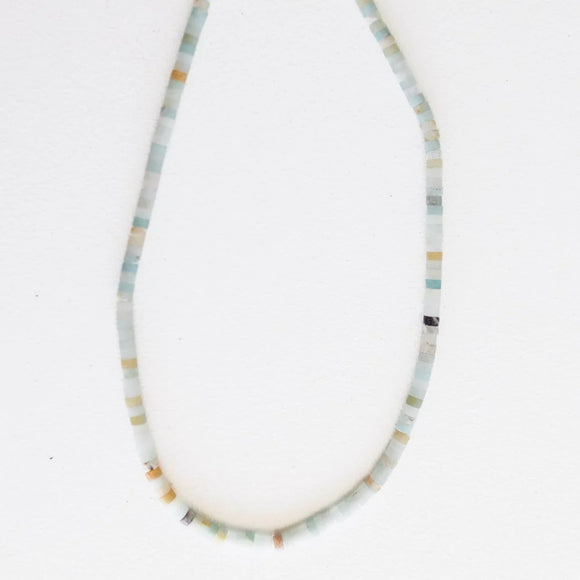 Melissa - Amazonite heishi beaded necklace