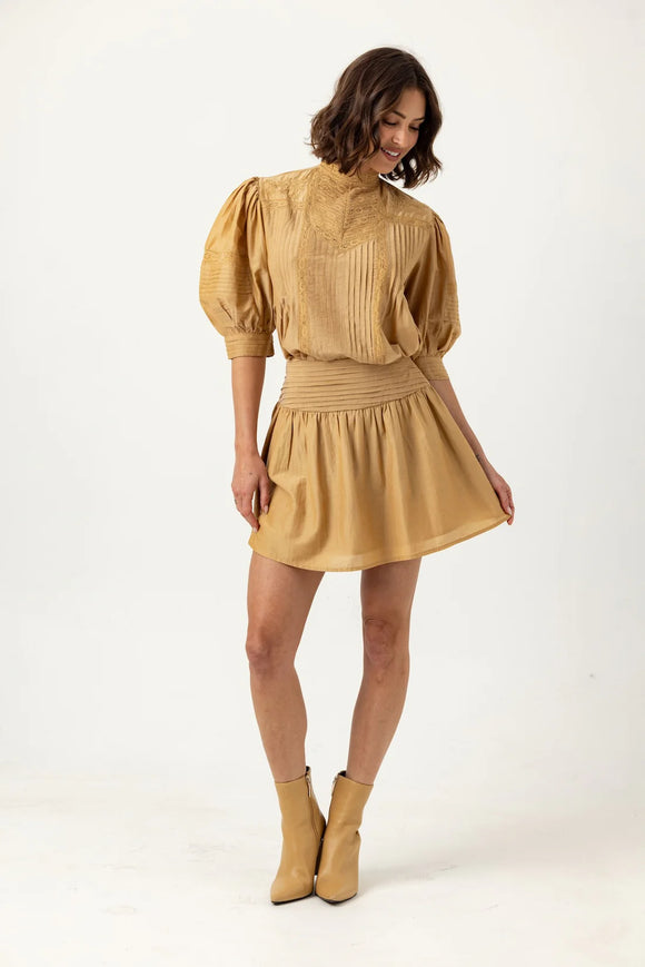 Brushed Gold Madeline Skirt