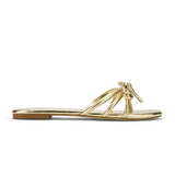 Nicole Bow Slide Sandal - Gold