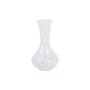 Nuvola White Small Fluted Vase