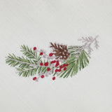 Natale Sprig Cream Cocktail Napkin Set