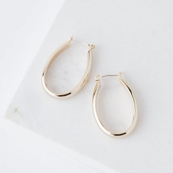 Odette Hoop Earrings, Gold