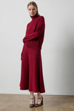 Wineberry Relaxed Mock Turtleneck Sweater