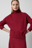 Wineberry Relaxed Mock Turtleneck Sweater