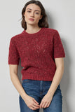 Port Tinsel Short Sleeve Tinsel Sweater