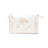 Ivory Peony Makeup Bag