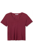 Hendrix Cotton SS Boxy V Neck Tee