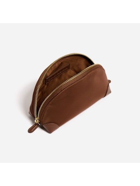 Espresso Nylon Curved Mini Pouch