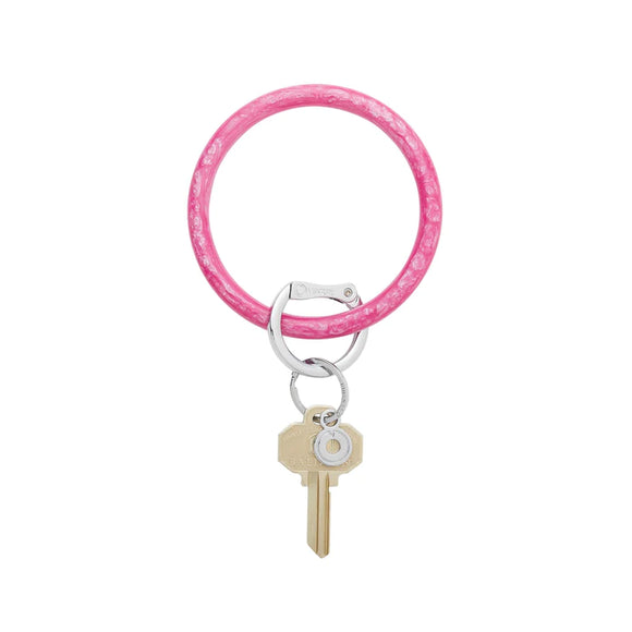 Resin Big O Key Ring - Pink Topaz