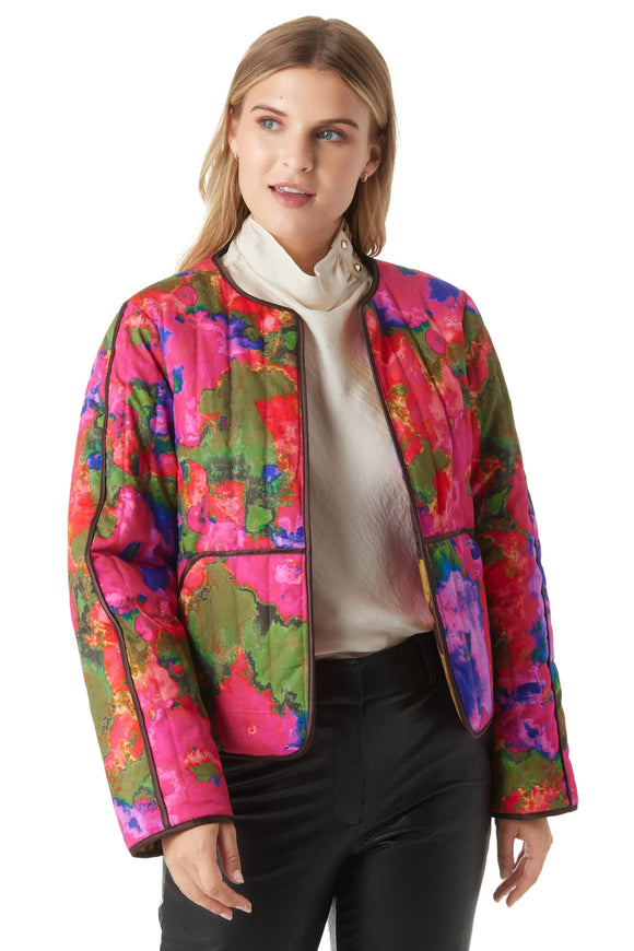 Blurred Floral Sadler Jacket